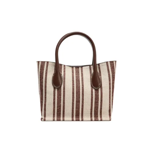 ZARA Джутовая сумка-тоут сумка для покупок сумка через плечо сумка среднего размера женская коричневая