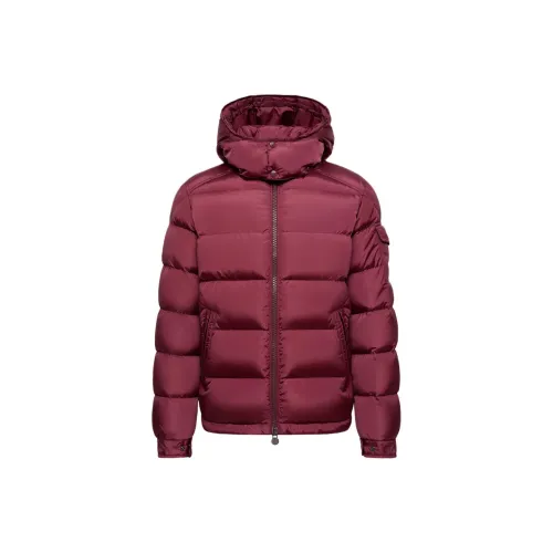Moncler Maya Серия FW25 Moncler Maya С капюшоном Короткий пуховик Down Jacket Мужской Бордовый