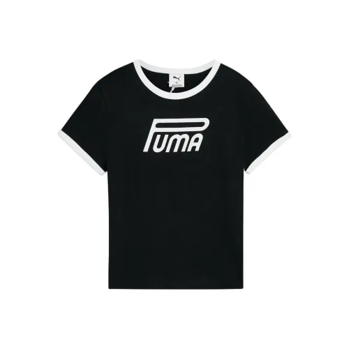PUMA Розовый Черный 01 Женские T-рубашки