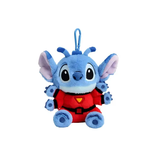 POTDEMIEL X Disney Stitch Series Lilo & Stitch, Шестьрукий Стич BATTLE Синий Куклы Плюшевый Брелок 12 см Высота