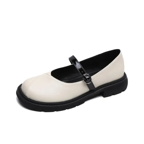 WEISHIBANGWEI Туфли Mary Jane с плоской подошвой Женские Черные