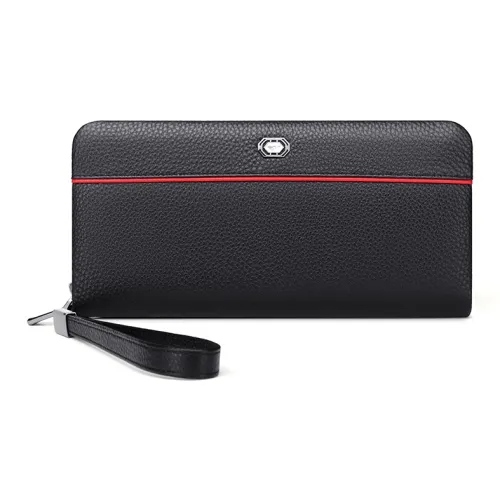 SEPTWOLVES Клатч из коровьей кожи мужской черный