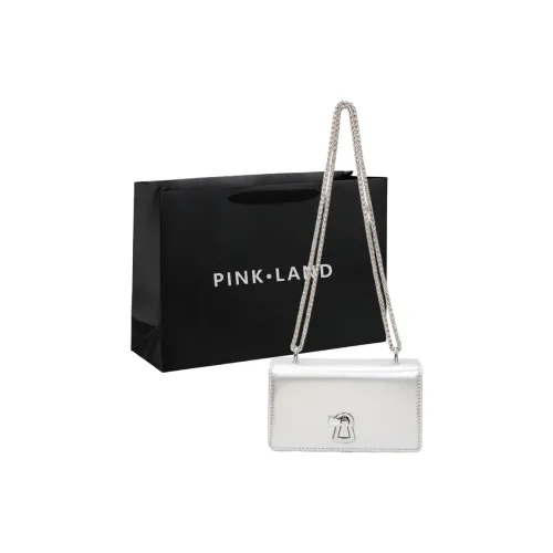 PINK·LAND ПУ (полиуретан) Сумка через плечо Маленький размер Рекомендуемый размер Женская серебряная хаки черная