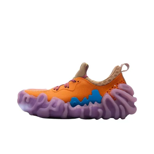 Crocs Повседневный Низкий Топ Оранжевый Фиолетовый Унисекс