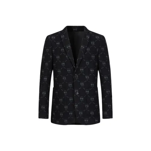 Karl Lagerfeld FW24 Бизнес-костюм Пальто Мужской Черный