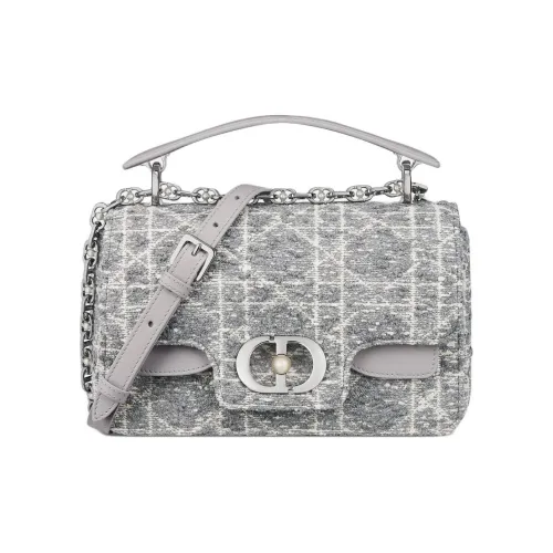 DIOR Jolie Хлопок Сумка через плечо Сумка Маленькая Женская из ткани Ротанг Caned