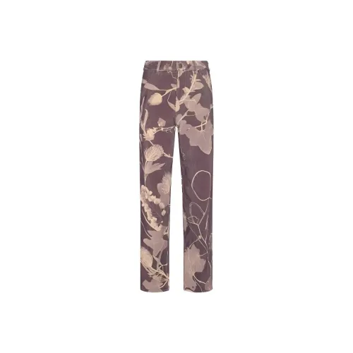 DRIES VAN NOTEN Фиолетовые Женские Повседневные Брюки