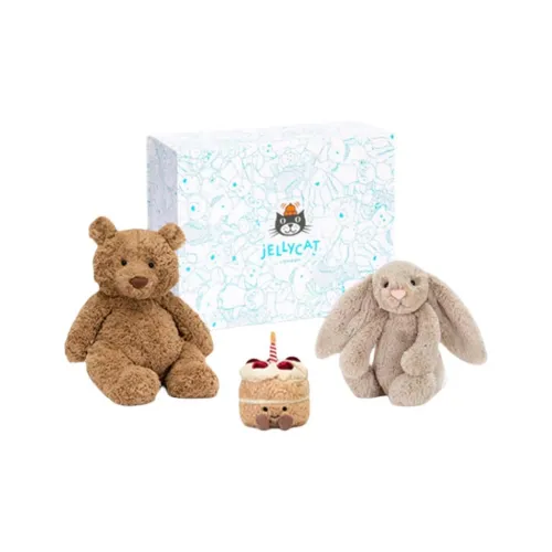 JELLYCAT Bunny Barcelona Bear Сладкий День Рождения Празднование Кукла Плюшевая Кукла 29 см 13 см 23 см Высота 29 см 13 см 23 см Длина