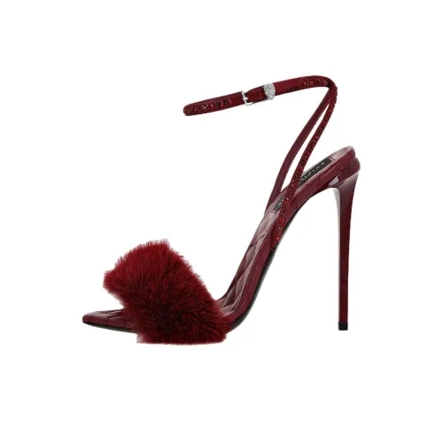 PHILIPP PLEIN One Ремешок Сандалии 12 см Женские Красные