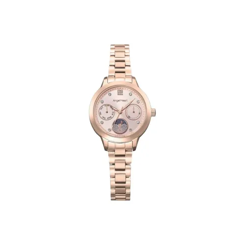 Angel Heart Pure Time Collection Кварцевый механизм нержавеющая сталь ремешок часы 30 мм женские розовый циферблат