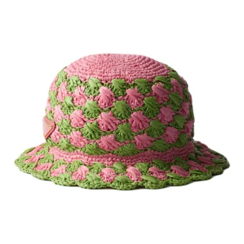 PRADA Эмаль Шляпы ведра Женские Розовый