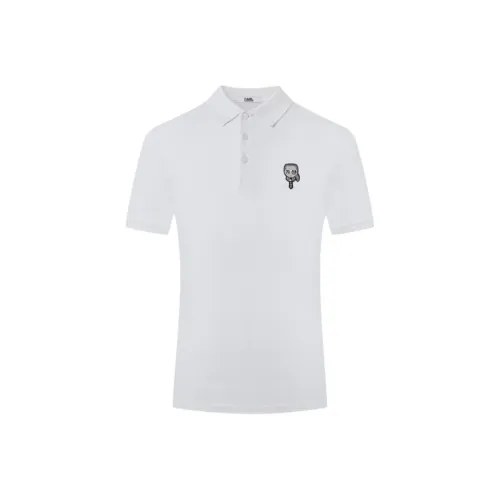 Поло Мужское Белое от KARL LAGERFELD