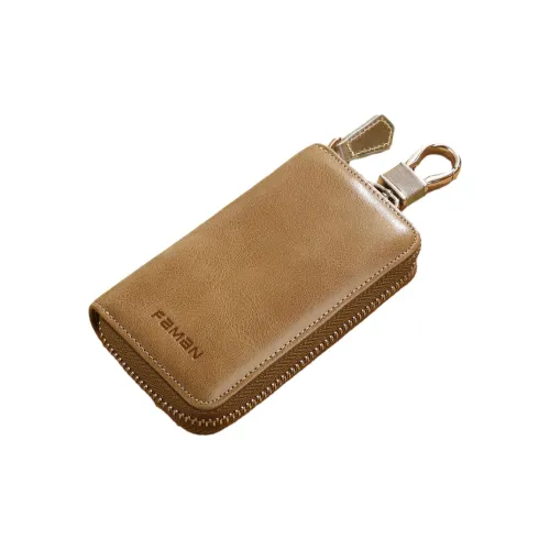 FAMAN Коровья кожа Мешок для хранения Key Pouch Стандартный Унисекс Черный хаки
