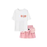 Розовая рубашка с коротким рукавом + шорты