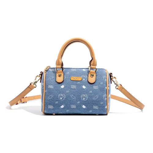 NOISY TEDDY Деним Бостон Сумка Сумка для боулинга Сумка через плечо Сумка Женская Синий