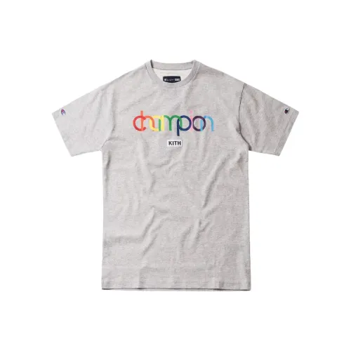 KITH X Champion T-Shirt Мужская Серого цвета