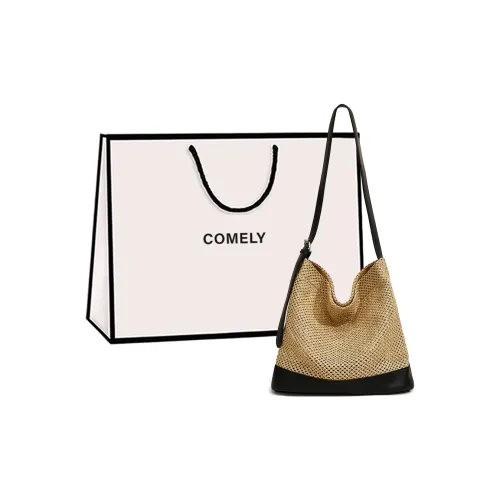 COMELY Сумка из синтетической кожи соломенная сумка сумка через плечо обычная женская черная