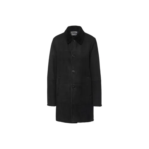 PRADA Мужское черное пальто