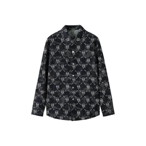 KARL LAGERFELD / Karl Lagerfeld Jeans Темно-синий Синий Мужской Джинсовые Куртки