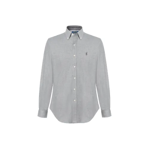 Polo Ralph Lauren Рубашка Мужская Светло-Серого Цвета