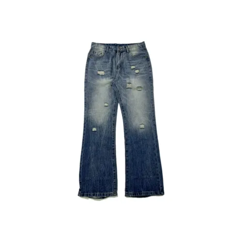 UNA RETA Синий деним Унисекс Джинсы