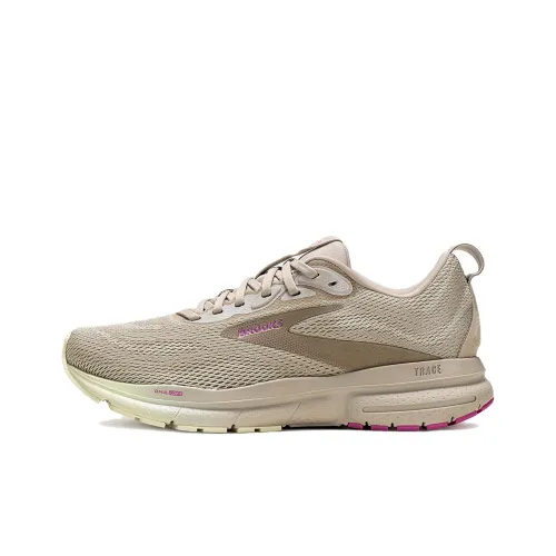 Brooks Trace 4 Беговые кроссовки Низкий топ Хаки/Зеленый/Розовый Женские