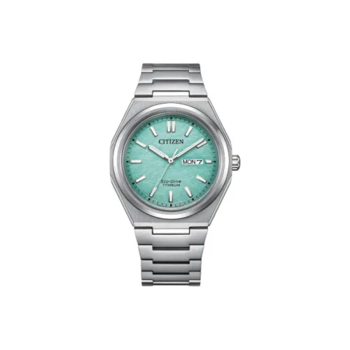 CITIZEN Световой Кварцевый Механизм Мужские Часы 39,5 мм Темно-Синий