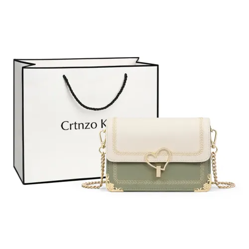 Crtnzo Kroez Коровья кожа Сумка через плечо Стандартная Женская Матча Зеленая