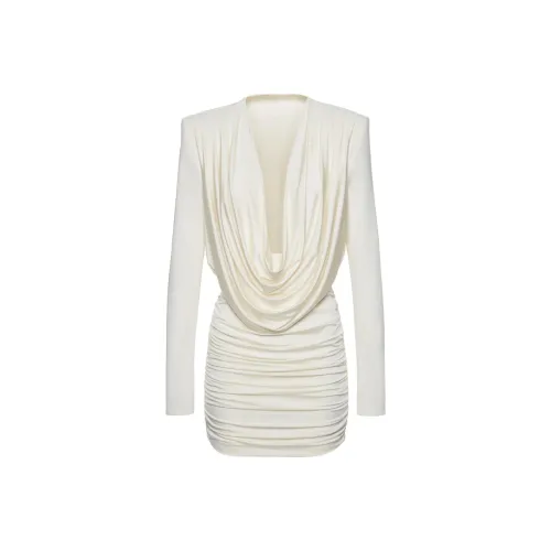 MAGDA BUTRYM Длинное платье с длинными рукавами женское белое