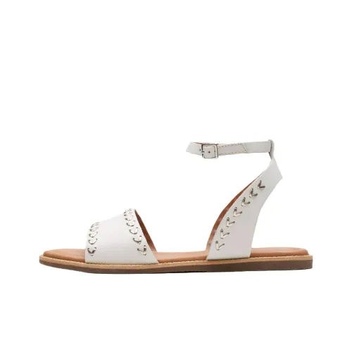 Clarks Maritime Май One Ремень Сандалии Женские Белые