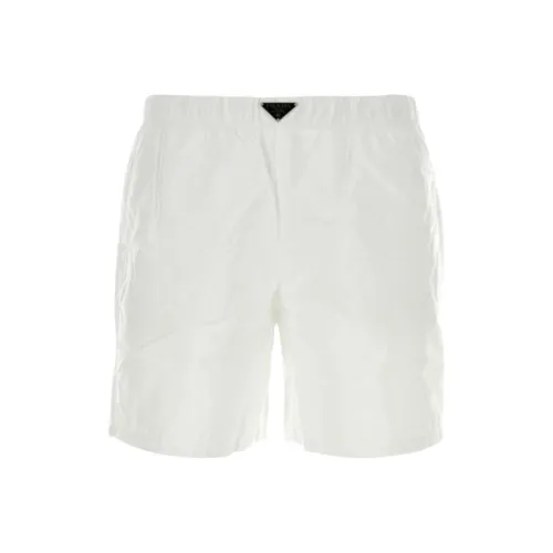 PRADA Белые Мужские Пляжные Шорты