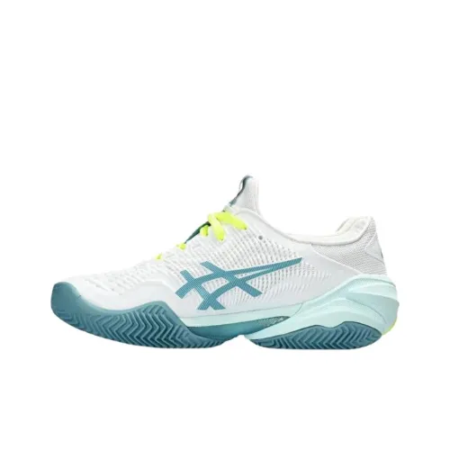 Asics Court FF 3 Амортизация Поддержка Низкий Топ Теннисные Кроссовки Унисекс Белый Зеленый