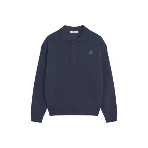 Maison Kitsune Поло Мужское Сланцево-Серый