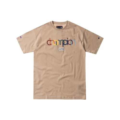 KITH X Champion T-Shirt Мужская Песочного цвета