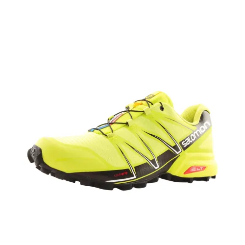 SALOMON SPEEDCROSS PRO Амортизация Водонепроницаемый Низкий Топ Беговые кроссовки Мужские Зеленый Желтый