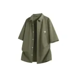 [Охлаждающий, Дышащий] Армейский зеленый (Минималистский стиль, Логотип на груди "Горы")