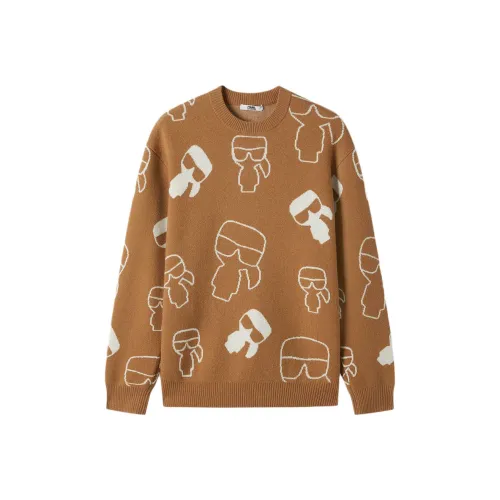 KARL LAGERFELD Кашемир Свитер Мужской Хаки