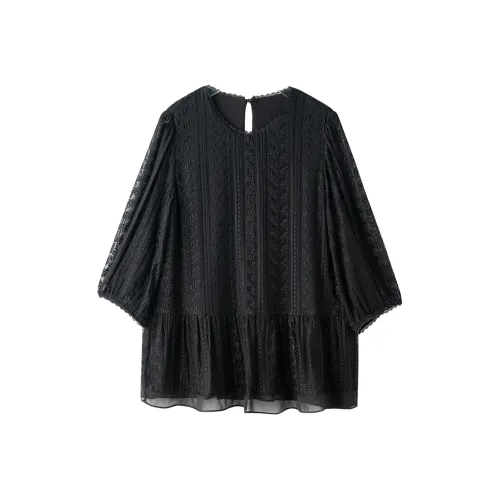 ZHEXI Черные Женские Рубашки