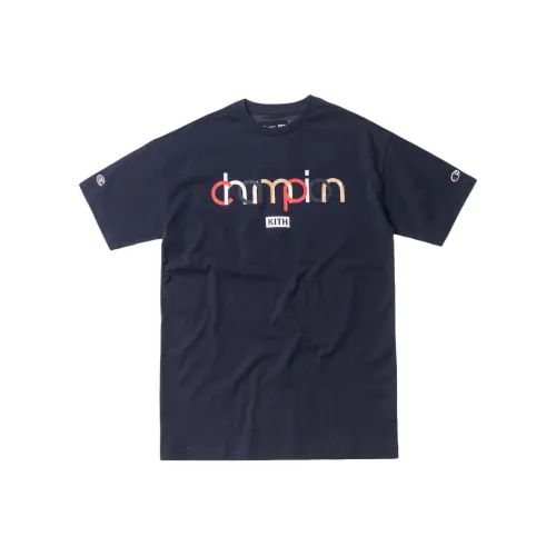 KITH X Champion T-Shirt Мужская Морской Синий