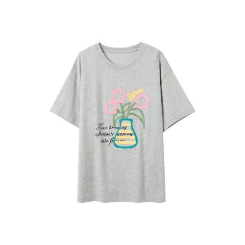 3COLOUR Каменный серый Женские футболки