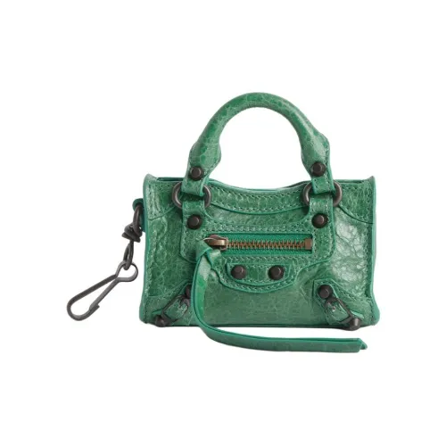 Balenciaga Le City Sheepskin Coin Wallet Mini Women's Emerald Green