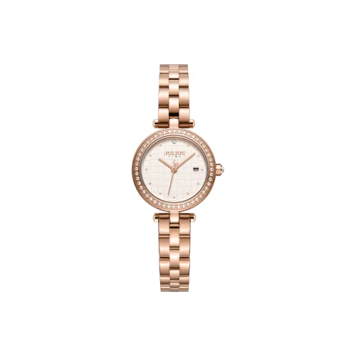 JULIUS JL Кварцевый механизм ремешок из нержавеющей стали женские часы золотой циферблат