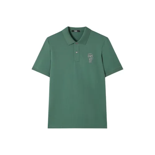 Karl Lagerfeld SS25 Поло Мужское Зеленое