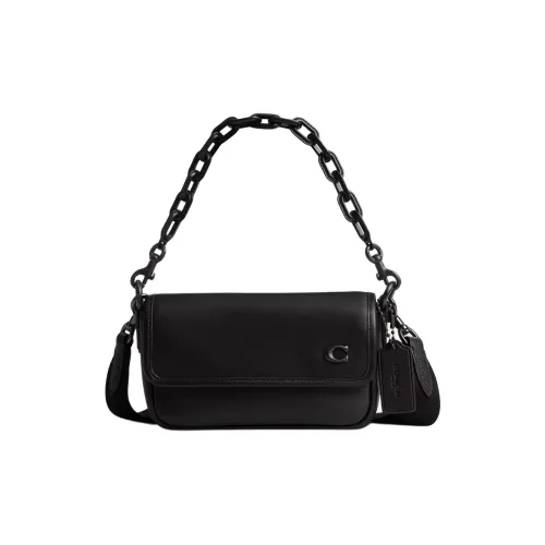 COACH Charter Кожа Сумка через плечо Маленькая Женская Черная