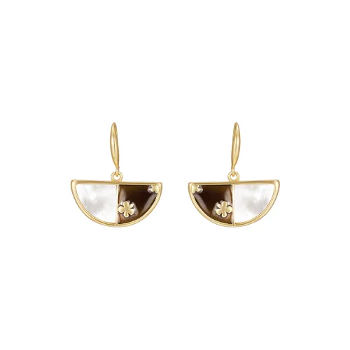 Fellala Alloy с покрытием из 18K золота серьги женские золото