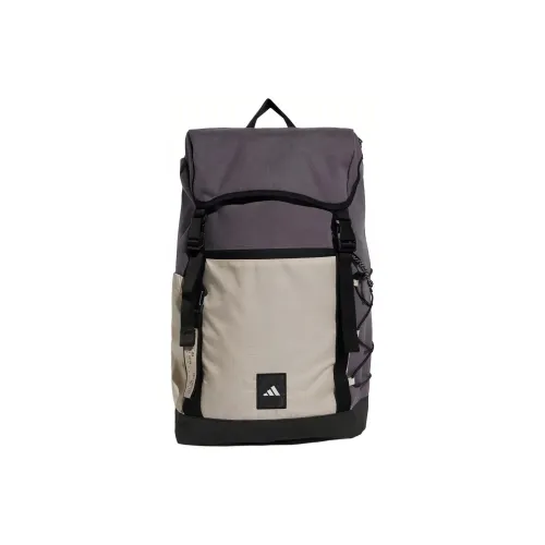 Adidas Polyester Backpack Unisex Beige Gray