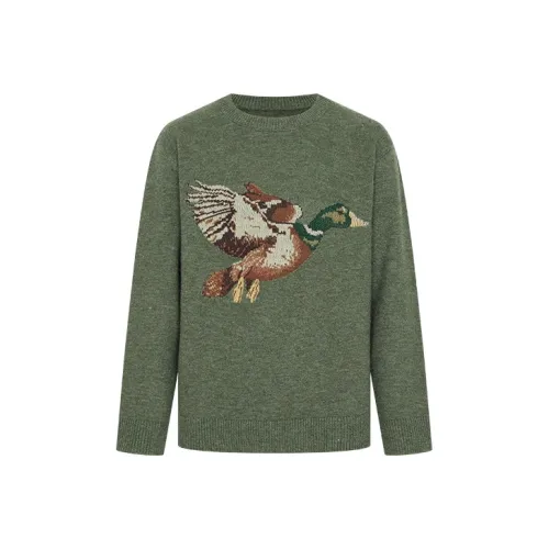 URBAN REVIVO Армейский зеленый Мужской Трикотаж