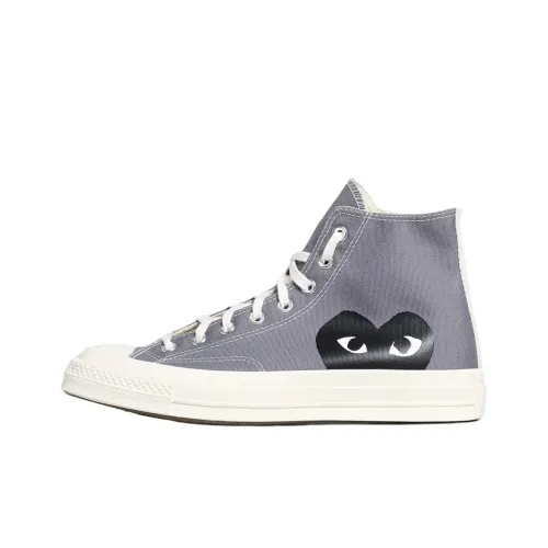 Конверс x CDG Play Высокие Кроссовки для Скейтбординга Унисекс Серые