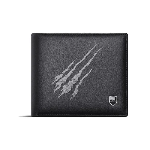 SEPTWOLVES Кошелек из натуральной коровьей кожи держатель для карт мужской черный
