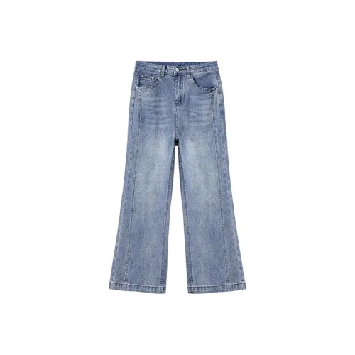 YUNFEIXIU Джинсы Повседневный Элегантность Fashion Versatile Корейский стиль Похудение Большой размер Лето Женские